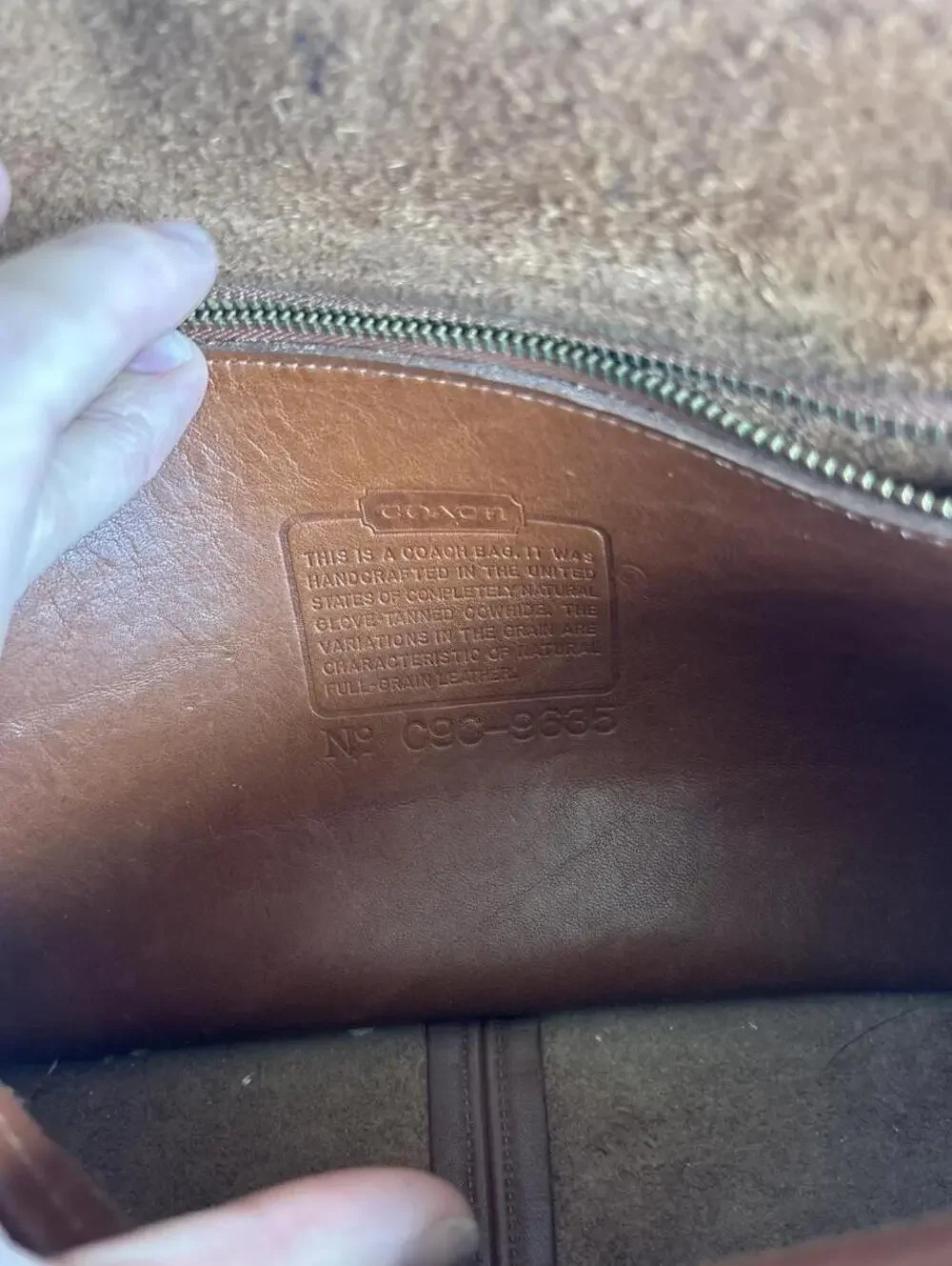 Vintage Coach Ridgefield Flap Crossbody Bag - British Tan  Style 9812